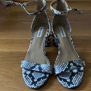 Steve Madden snake skin sandals with studs